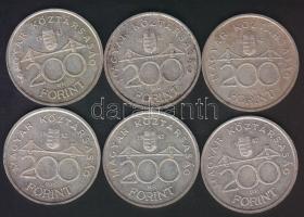 1992. 200Ft Ag "MNB" (6x) T:2+,2 ph.