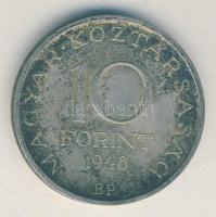 1948. 10Ft Ag "Széchenyi" T:2 patina