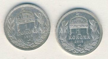 1915. 1K Ag (2x) T:2