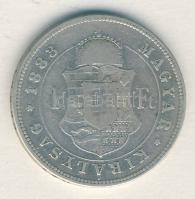 1883. 1Ft Ag "Barokk címer" T:3