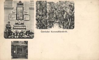 Korondfürdő spa, mineral water advertisement