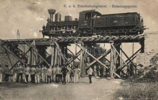K.u.K. railway regiment, bridge pressure test (fl)