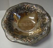 Dekoratív nagyméretű fém gyümölcsös tál d:36cm