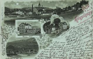 Küssnacht with railway station litho