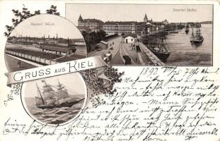 1892 (!) Kiel docks litho