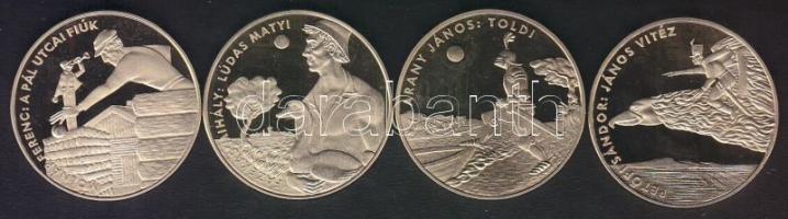 2001. 200Ft 4 klf db "János Vitéz, Pál utcai fiúk, Toldi, Lúdas Matyi" sor T:PP