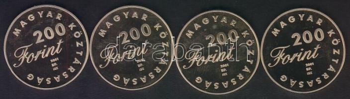 2001. 200Ft 4 klf db "János Vitéz, Pál utcai fiúk, Toldi, Lúdas Matyi" sor T:PP