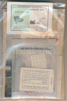 Kis nyomtatvány tétel: régi villamos- és mozijegyek, belépőjegyek, bérlet, kártyanaptárak