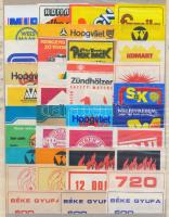 39 db magyar nagyalakú és 15 db félkész gyufásdoboz címke