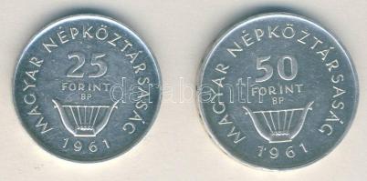 1961. 25Ft Ag + 50Ft Ag "Liszt Ferenc" T:P csak 2500db!