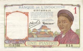 Francia Indokína 1949. 1P T:II/ French Indo-China 1949. 1 Piastre C:XF