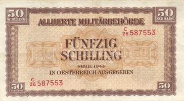 Ausztria/Szövetséges katonai megszállás 1944. 50Gr + 1Sch + 10Sch + 20Sch + 50Sch + 100Sch T:II,II- ...