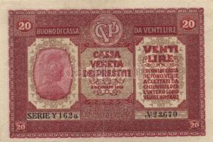 Olaszország/Velence/osztrák-magyar megszállás 1918. 20L T:II / Italy/Austro-Hungarian occupation 1918. 20 Lire C:XF