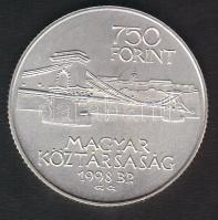 1998. 750Ft Ag "Budapest egyesítésének 125. évfordulója" T:BU Csak 3000db!