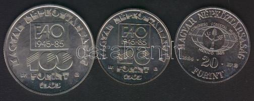 1983. 100Ft + 20Ft "FAO" + 1985. 20Ft "FAO" T:BU