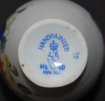 Gyümölcsökkel és zöldségekkel díszített Herendi kis porcelán vázácska / Herendi chinaware vase 7cm