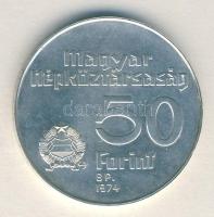 1974. 50Ft Ag "50 éves az MNB" T:BU