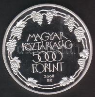 2008. 5000Ft "Tokaji Történelmi Borvidék" Ag T:PP Tanúsítvánnyal!