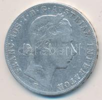 Ausztria/olasz verdejel 1860V 1Fl Ag T:3/3+ / Austria/Italian mint mark 1860V 1 Florin Ag C:F/F+