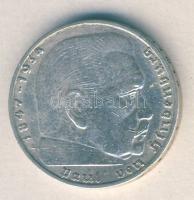 Német 3. Birodalom 1937A 2M Ag "Hindenburg" T:2 / 
German Third Reich 1937A 2 Marks Ag &q...