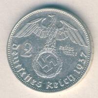 Német 3. Birodalom 1937D 2M Ag "Hindenburg" T:2 /  German Third Reich 1937D 2 Marks Ag "Hindenburg" C:XF
