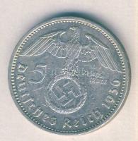 Német 3. Birodalom 1936A 5M Ag "Hindenburg" T:2 /  German Third Reich 1936A 5 Marks Ag "Hindenburg" C:XF
