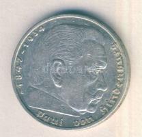 Német 3. Birodalom 1936A 5M Ag "Hindenburg" T:2 / 
German Third Reich 1936A 5 Marks Ag &q...