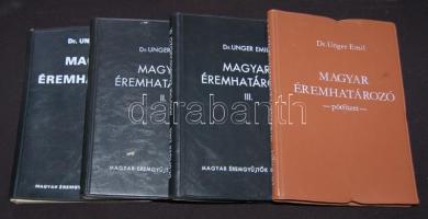 Dr. Unger Emil: A magyar éremhatározó I,II,III + pótfüzet 1974-85.