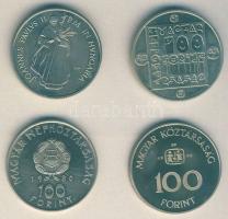 1980. 100Ft "Szovjet-magyar közös űrrepülés" T:BU + 1985. 100Ft Ag "Természetvédelem-mocsári teknős" T:BU + 1990. 100Ft "SOS Gyermekfalu" T:PP + 1991. 100Ft "II.János Pál pápa látogatása" T:BU
