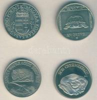 1980. 100Ft "Szovjet-magyar közös űrrepülés" T:BU + 1985. 100Ft Ag "Természetvédelem-...