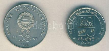 1985. 20Ft "FAO" T:BU + 1988. 50Ft "Világ Vadvédelmi Alap II." T:BU
