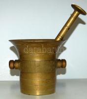 Régi réz mozsár törővel 21cm