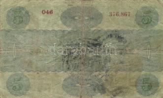 1919. 5K "...más törvényes pénznemekre..." (2x) egyik elmosódott felülbélyegzéssel T:II,II...