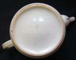 Apró virágokkal díszített Zsolnay porcelán teás kanna / Zsolnay chinaware tea jug 17cm magas