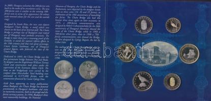 2009. 5Ft-200Ft "Lánchíd" 6klf darabból álló forgalmi érme sor dísztokban T:PP Csak 5000db!