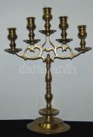 Nagyméretű 5 ágú réz gyertyatartó 39cm magas