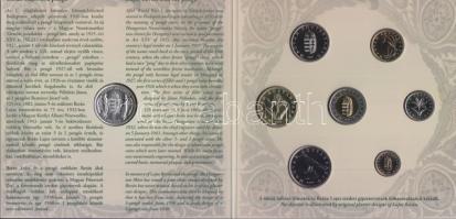 2007. 1Ft-100Ft 8klf db, szettben, benne "Berán Lajos és a pengő" Ag (999) emlékérem T:BU ...