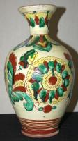 Kézzel festett mázas kerámia váza 25cm magas