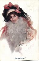 Contented, artist signed