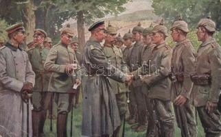 Military WWI the crown prince giving Iron cross medals in the forest of Argonne s: A. Roloff