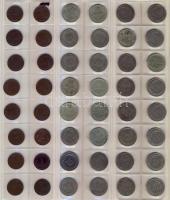 Kis fillér tétel berakólapon 1933-39. 1f (16x) + 1893. 10f (2x) + 1894. 10f (9x) + 1895. 10f + 1908. 10f + 1909. 10f (3x) + 1915. 10f (9x) + 1926. 10f (4x) + 1927. 10f + 1936. 10f + 1940. 10f T:vegyes