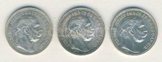 1912-1915. 1K Ag (3x) klf évszámmal T:2+,2
