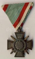 1941. Tűzkereszt kitüntetés I. fokozat, eredeti mellszalaggal, bronzolt hadifém T:2