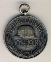1918. "Pro Deo et Patria-Magyar Háborús Emlékérem" ezüstözött Br kitüntetés T:2