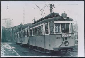 ~1970 Régi fénykép villamosról az újpesti remiz udvarán 10x14cm