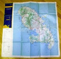 1957 Martinique szigetének térképe, a francia Utazási és Szállítási Minisztérium kiadása