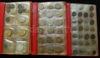 Magyar hobbigyűjtemény 3db berakóban, fillérek, pengők, forintok közte jobbak, összesen 132db T:vegyes + 1800S 6Kr T:3- + Magyar Posta telefonérme (9x)