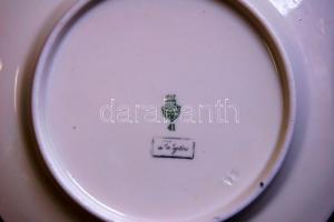 6 darabos Zsolnay jelzett porcelán süteményes tányérkészlet / Zsolnay chinaware plate set d:18cm