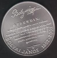 2002. 3000Ft Ag "Bolyai János" T:BU Csak 3000db!