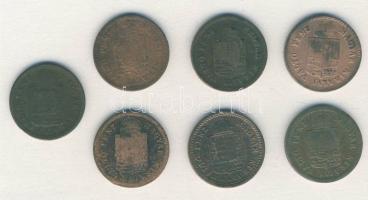 1881-92. 1Kr (7x) mind különböző évszámmal T:2-,3